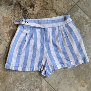 Striped Paperbag Shorts